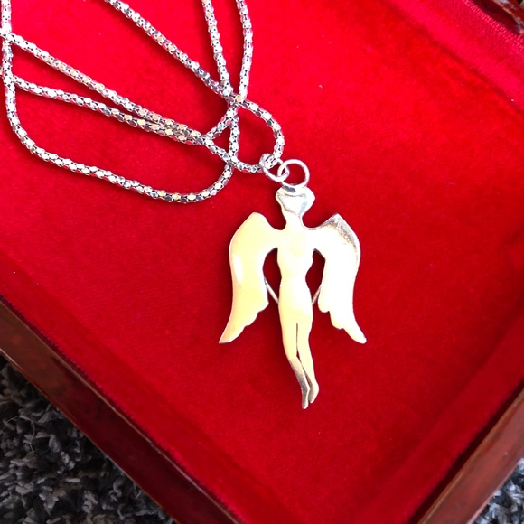 Guardian Mother Angel Pendant - One of a kind - Artisan Piece made of SS - Picture 5 of 7